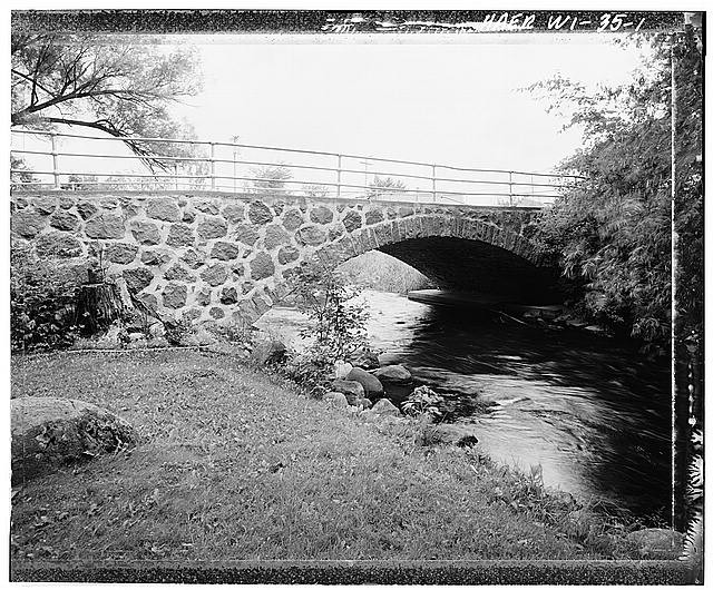 Photo:Scandinavia Waupaca Wisconsin Mill Bridge Little Wolf River 1910s