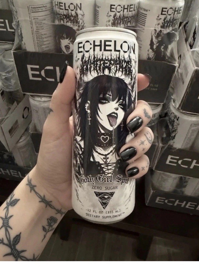 Goth Girl Spit Energy Drink Echelon X Whitephosphor 1 Can 12oz IN HAND 