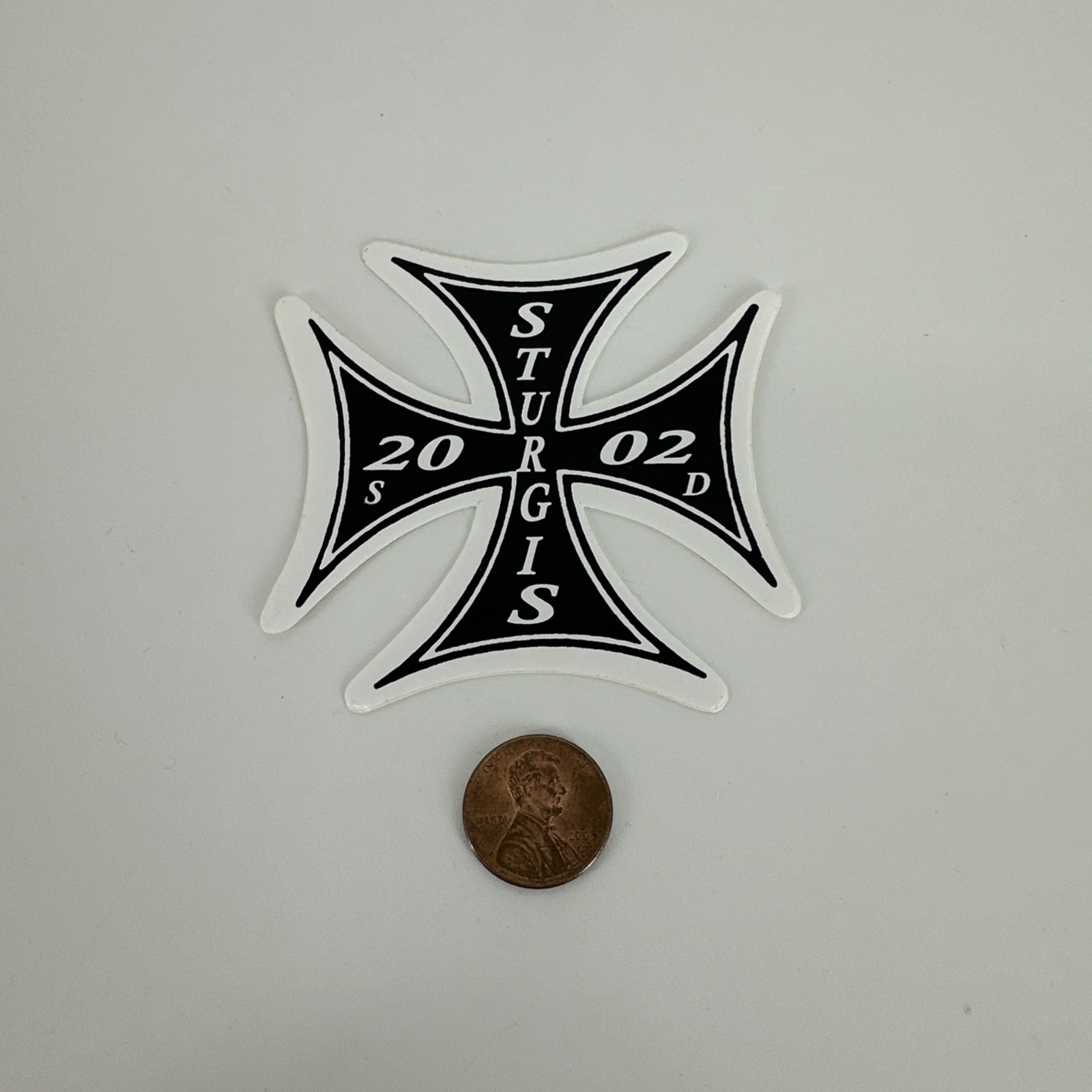 Vintage 2002 Sturgis SD Sticker Motorcycle Rally Cross Decal Original 3\ Vintage 2002 Sturgis SD Sticker Motorcycle Rally Cross Decal Original 3\