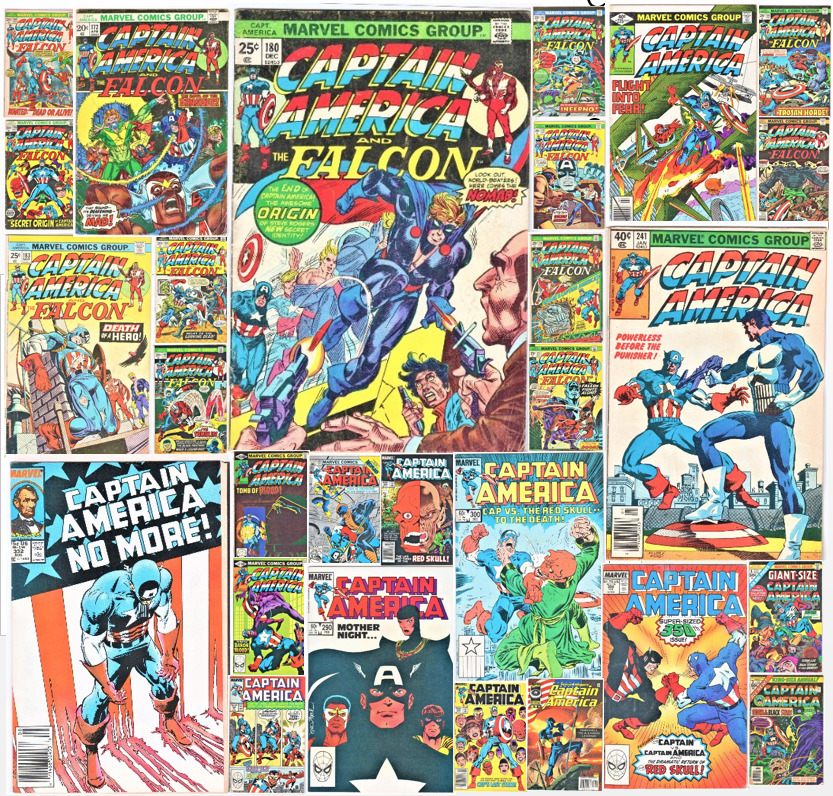 Captain America #154-454 1st NOMAD (1970-96)Ca HUGE 28 Book Bronze Age Comic Lot