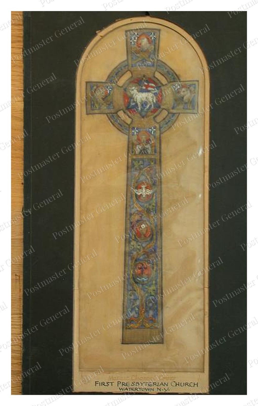 Watertown New York Chancel Cross Standard Postcard COPY RPPC