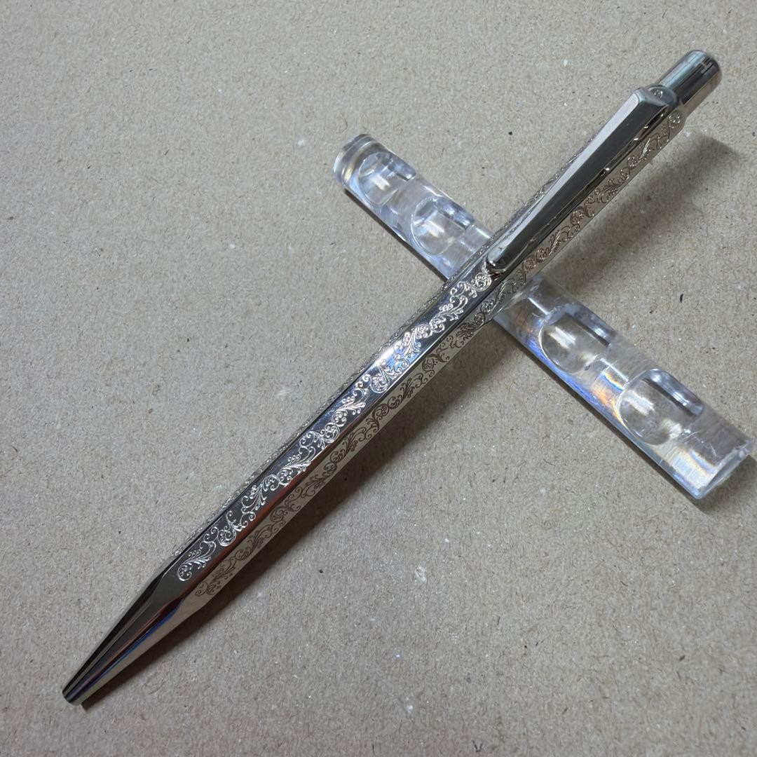 Excellent CARAN D'ACHE Ecridor Victorian Silver Ballpoint Pen Japan Limited