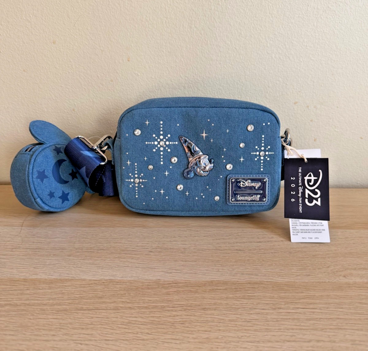 Disney D23 Expo 2026 Fantasia Sorcerer Mickey Loungefly Crossbody Bag IN HAND
