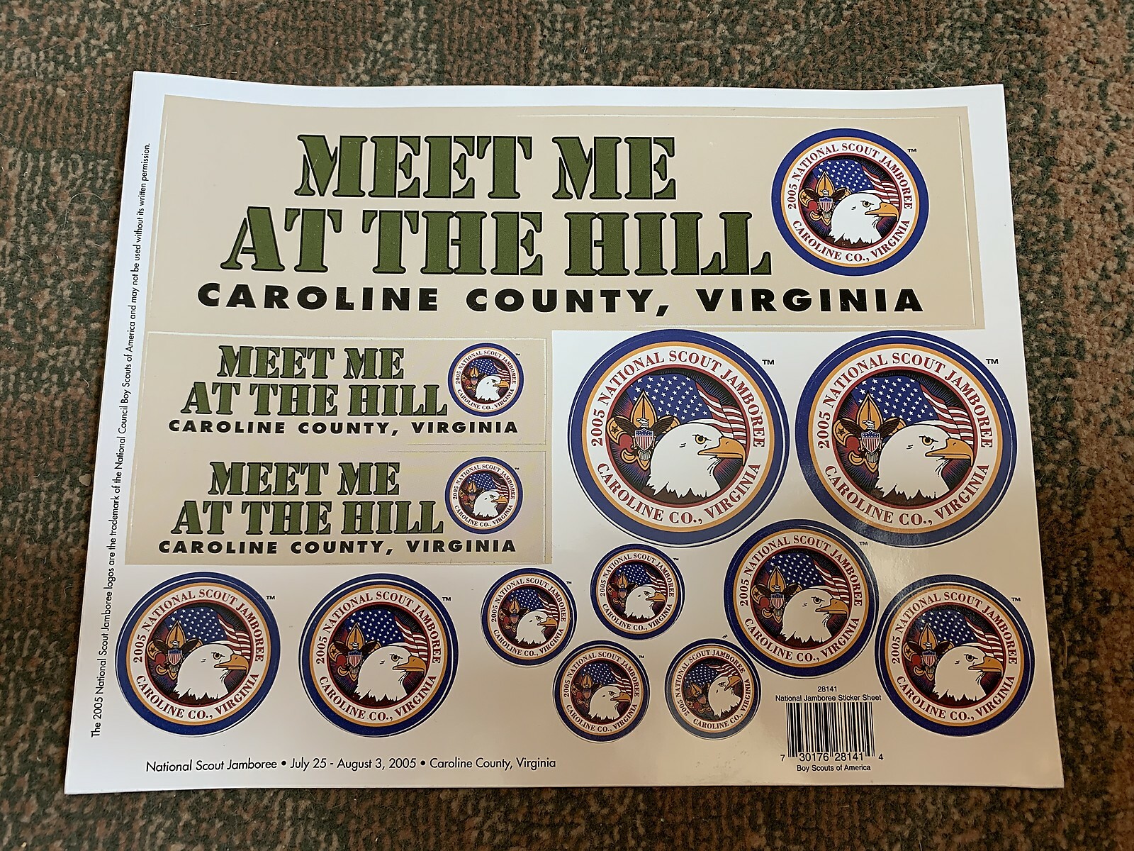 BSA, 2005 National Scout Jamboree Sticker Set