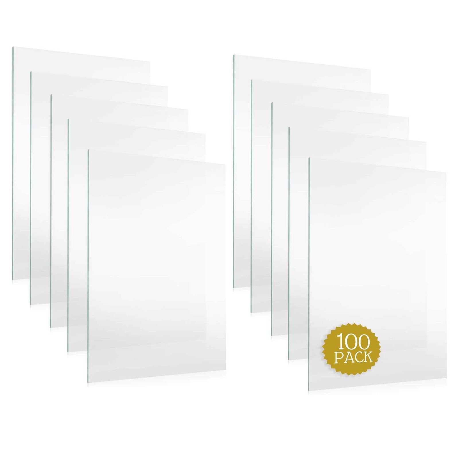 100 Sheets Of Non-Glare UV-Resistant Frame-Grade Acrylic Replacement for 5x7