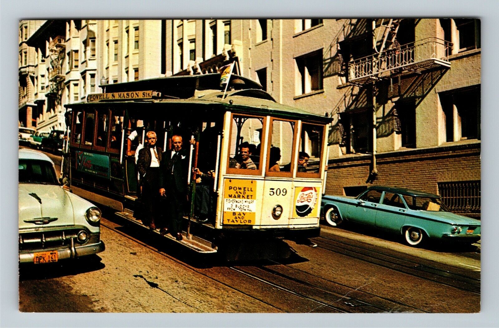 San Francisco Cable Car 509 ,  c1967 Vintage Postcard