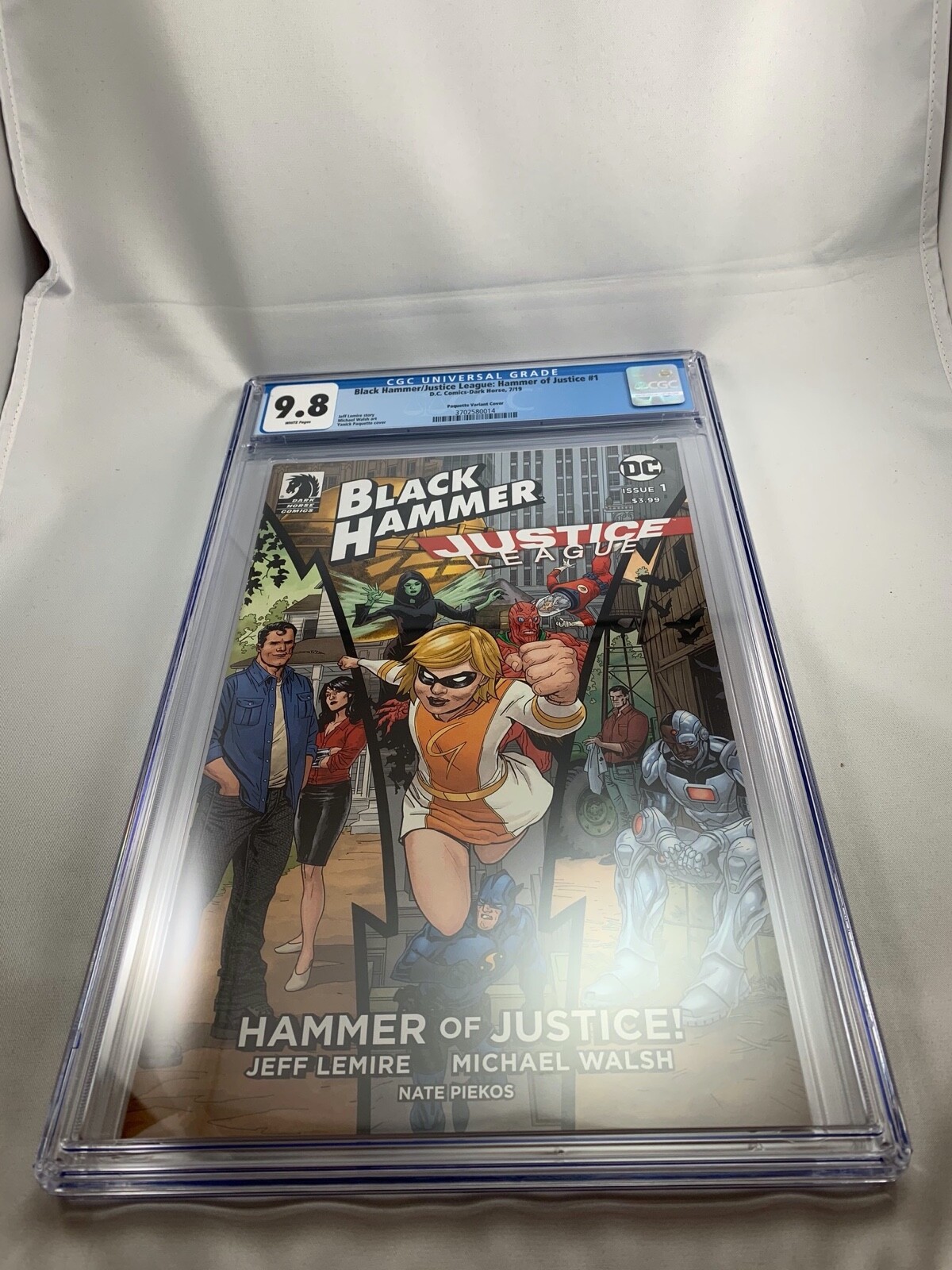 BLACK HAMMER / JUSTICE LEAGUE #1 CGC 9.8 Paquette Variant Cover Batman Super