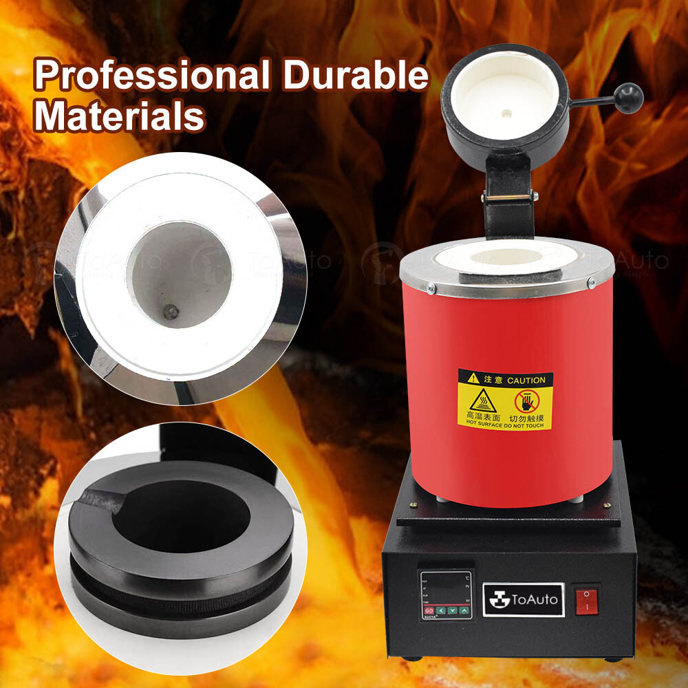 ToAuto 3KG Electric 110V METAL MELTING FURNACE Propane Forge Bronze Gold Silver 