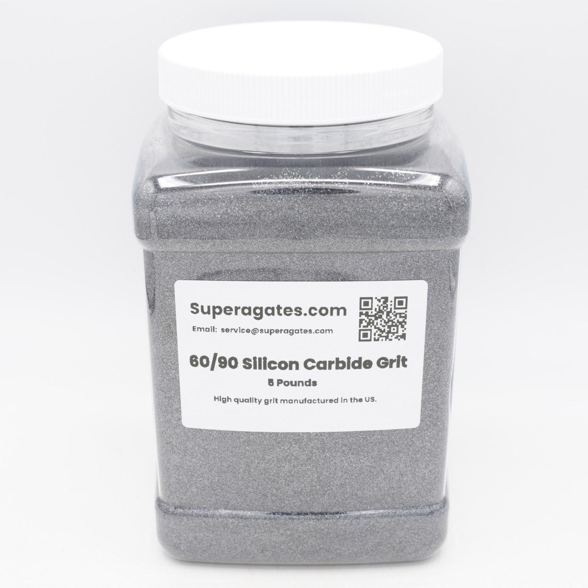 5LB Rock Tumbling Grit – Lapidary Grade 60/90 Silicon Carbide - Resealable Jar