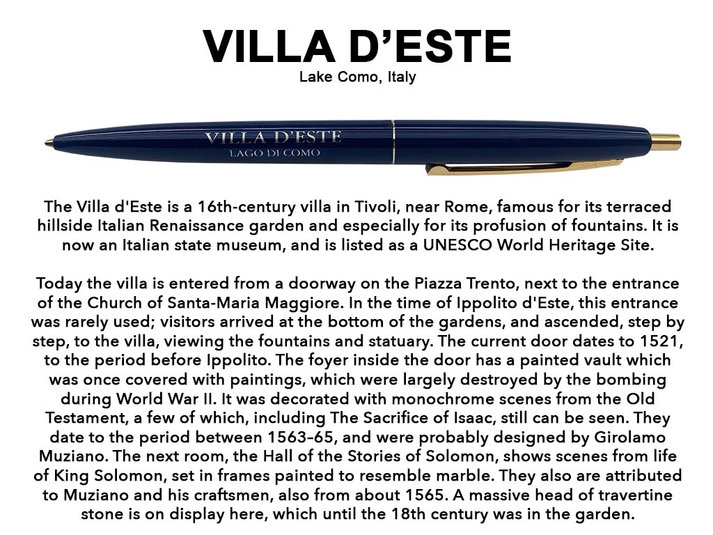 Very Rare Villa D'Este Hotel Pen Lake Como Italy