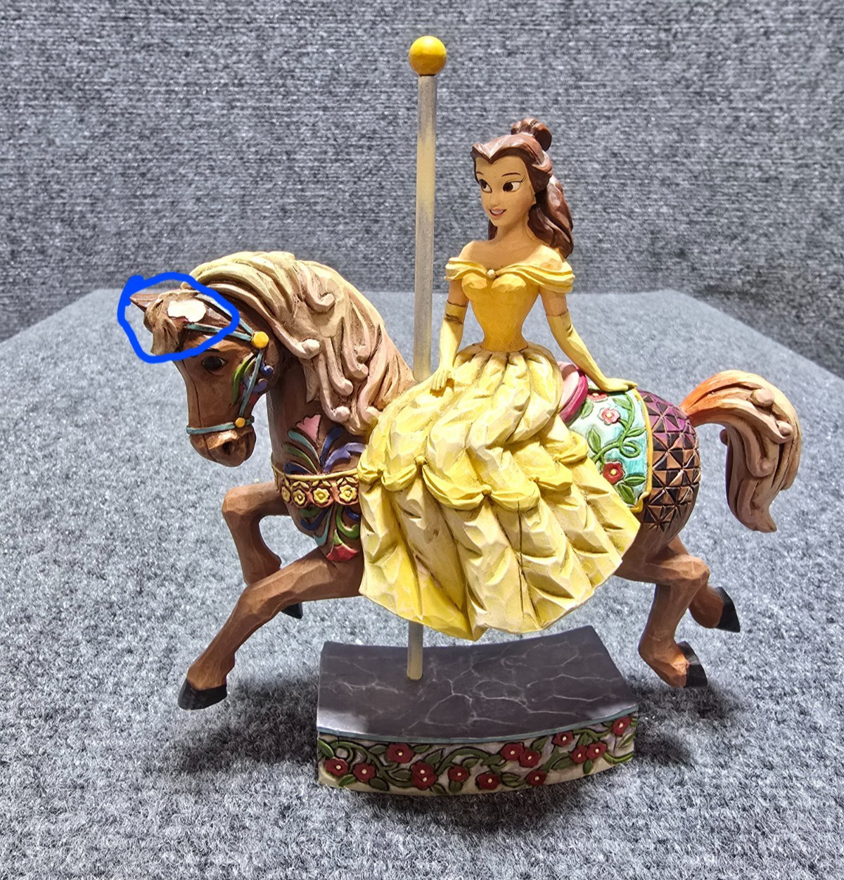Jim Shore Disney Princess of Knowledge Belle Beauty and Beast Carousel 4011744