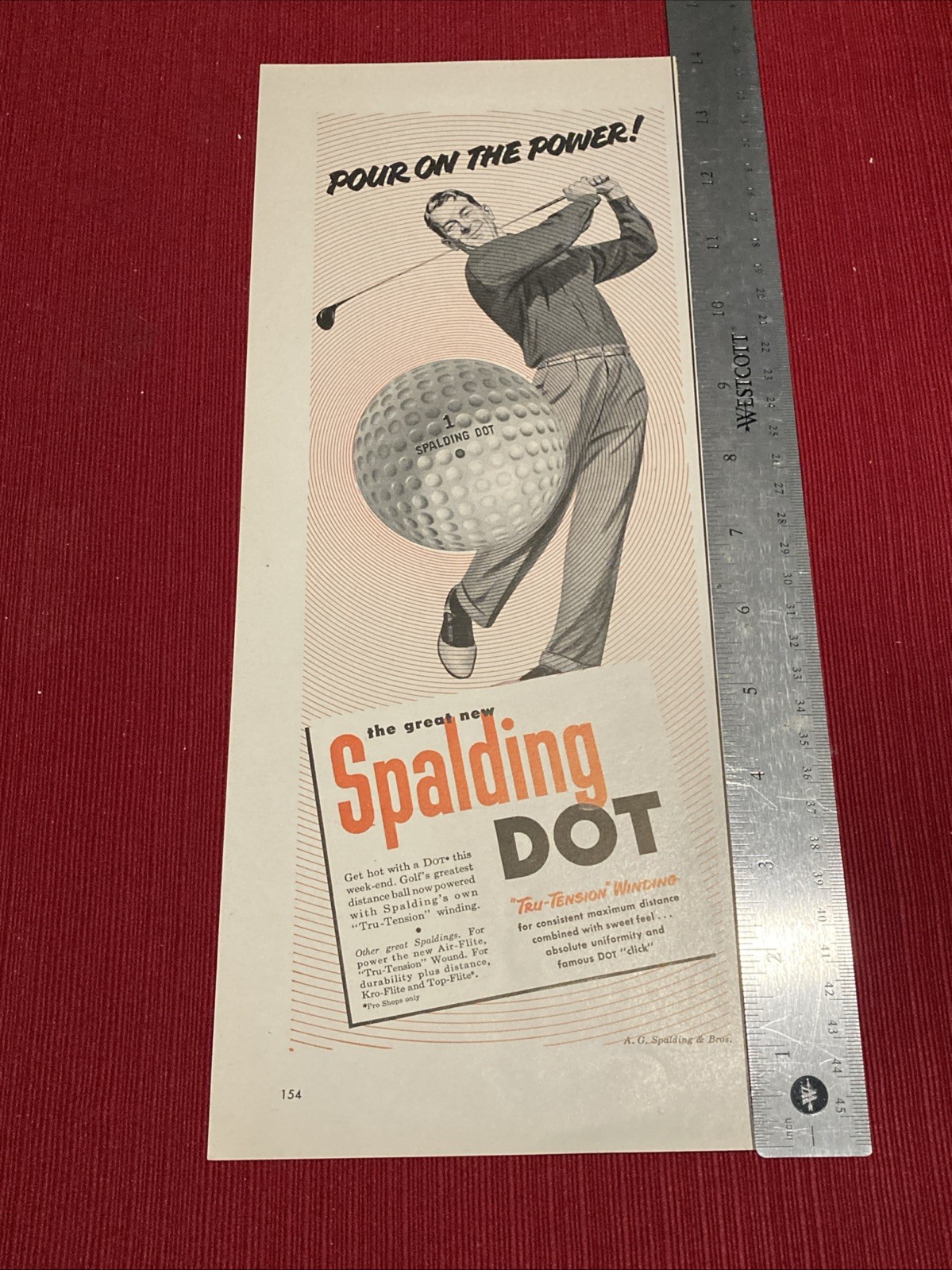 Spalding Dot Golf Balls 1951 Print Ad