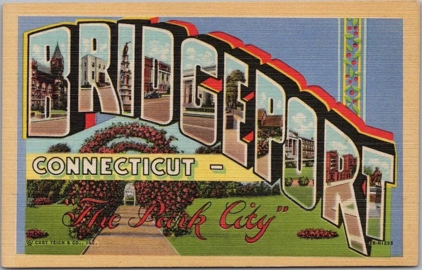 a496 Bridgeport Connecticut Vintage Travel Postcard Refrigerator Magnet 4X6
