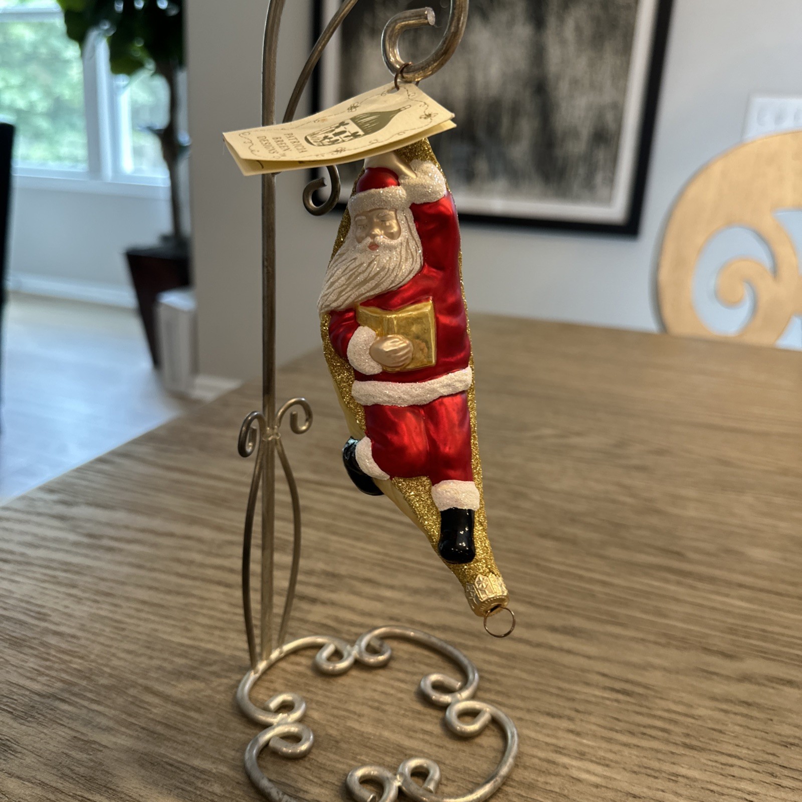 Rare 1997 Patricia Breen A Respite For Santa, Red And Gold 6.6