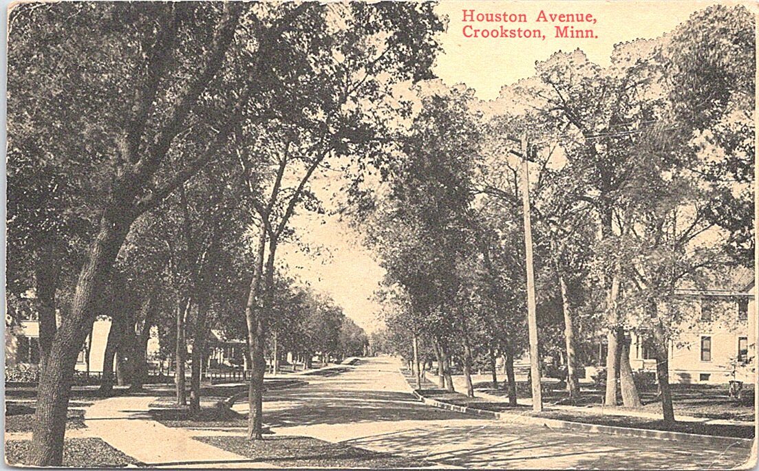 Lithograph Crookston MN Street Scene 1920 Lithograph Crookston MN Street Scene 1920