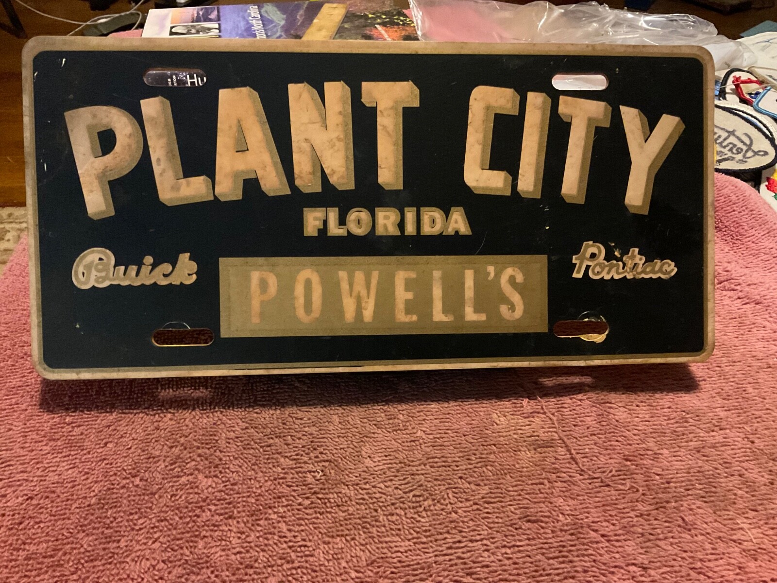 Plastic Dealership License Plate Powell’s Buick Pontiac Plant City Florida