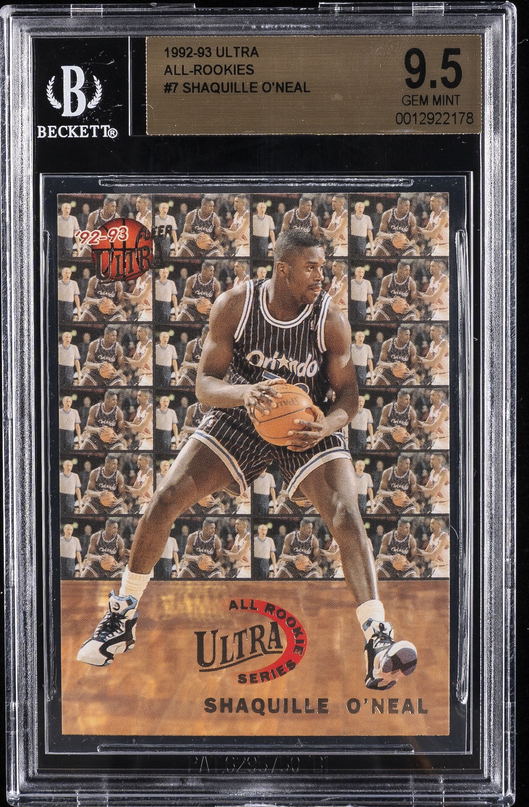 1992-93 FLEER ULTRA ALL-ROOKIES #7 SHAQUILLE O\'NEAL BGS 9.5