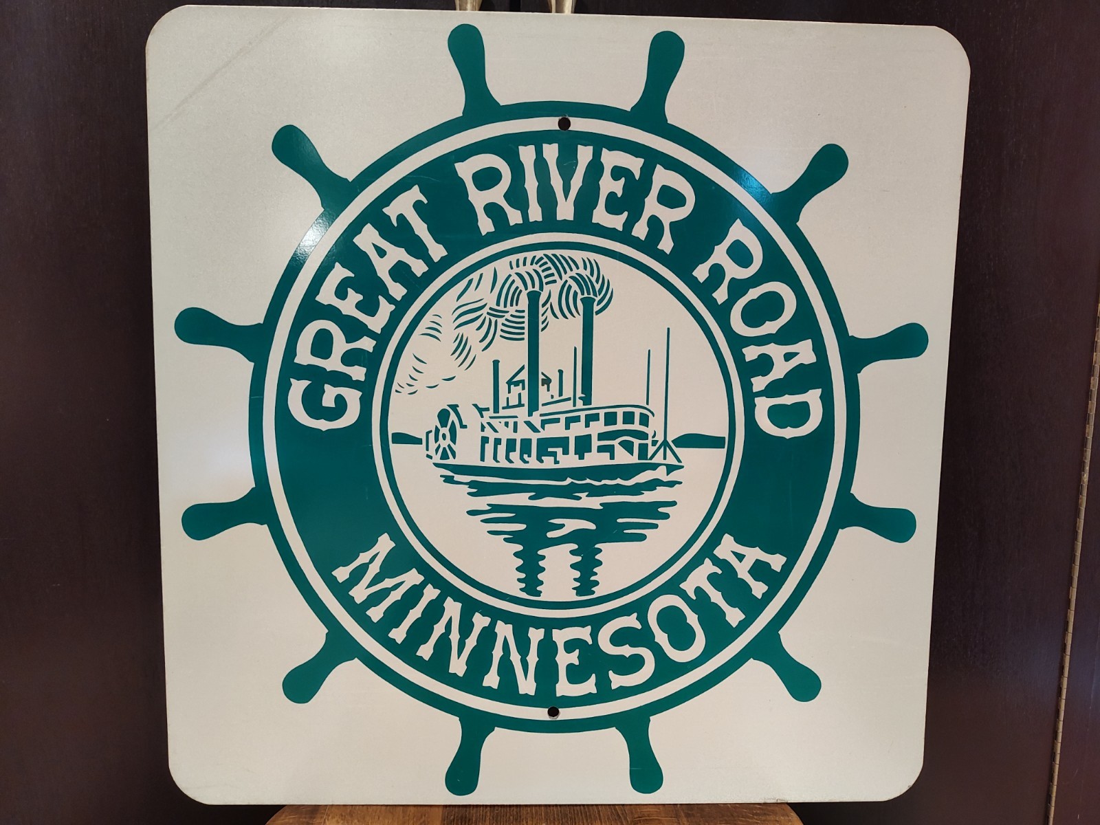 Vintage Authentic Uncategorized Minnesota Great River Road Sign - EC Vintage Authentic Uncategorized Minnesota Great River Road Sign - EC
