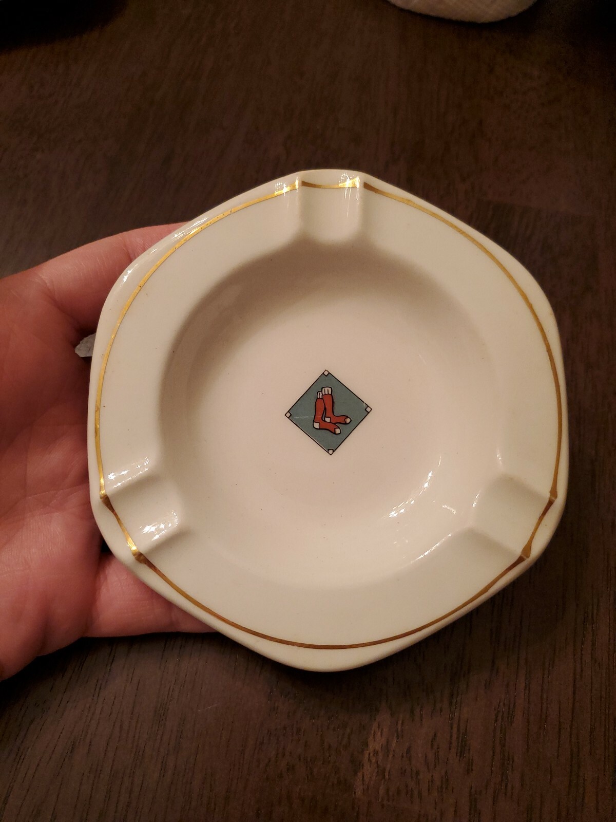 Vintage Balfour Ceramic Red Socks Ashtray