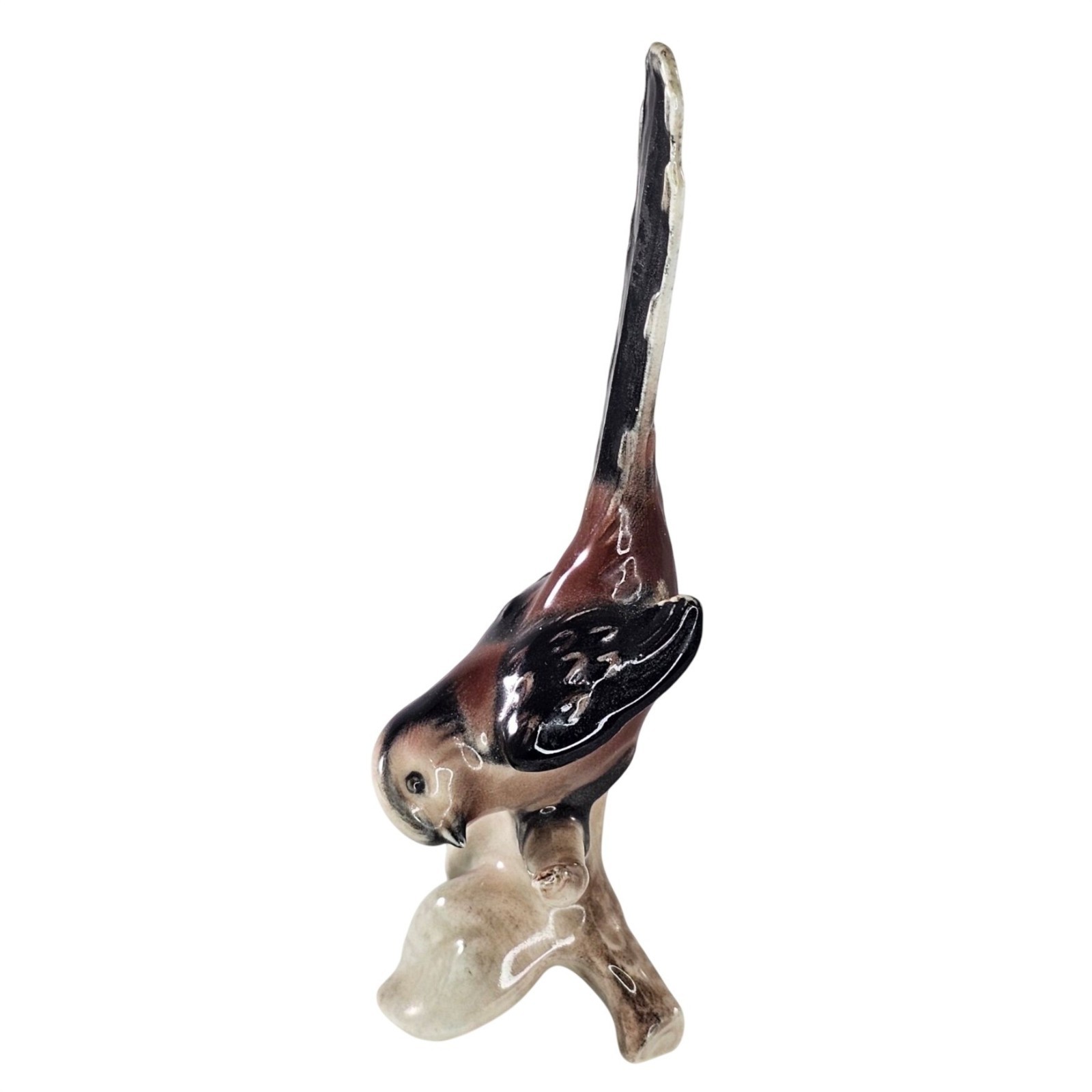 Vintage Goebel Porcelain Bird Figurine Long Tailed Titmouse Germany Collectible Vintage Goebel Porcelain Bird Figurine Long Tailed Titmouse Germany Collectible