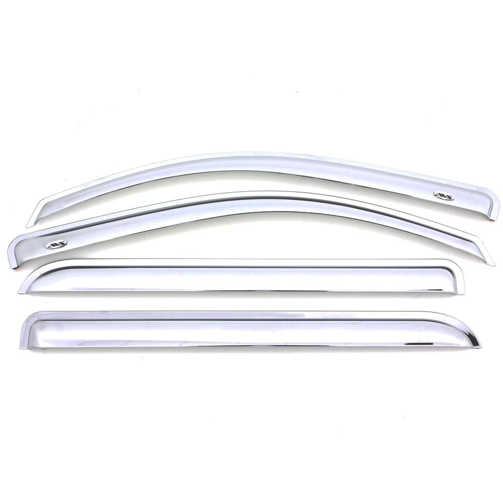 Chevy Silverado 07-13 Outside Mount Rain Guards Chrome Style For 07-13 1500 Chevy Silverado 07-13 Outside Mount Rain Guards Chrome Style For 07-13 1500