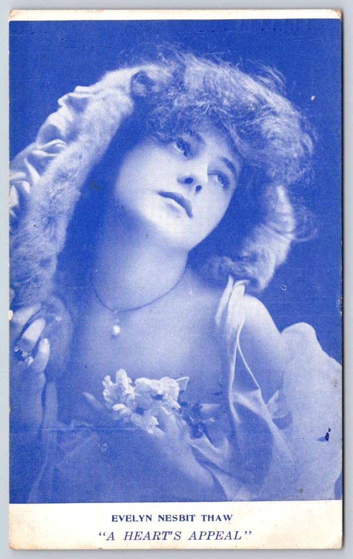 Evelyn Nesbit Thaw Blue Tint Portrait a Hearts Appeal 1910s