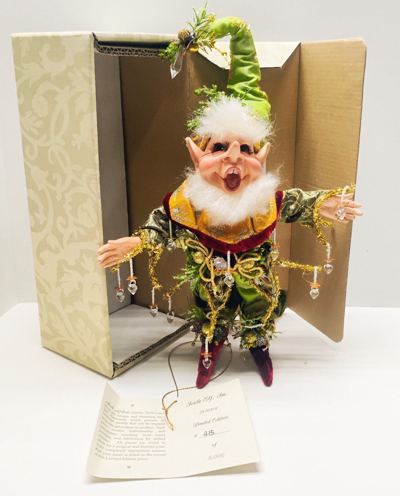 Mark Roberts Icicle Elf Christmas Whimsical Magic 51-82102 COA Box #415/5000