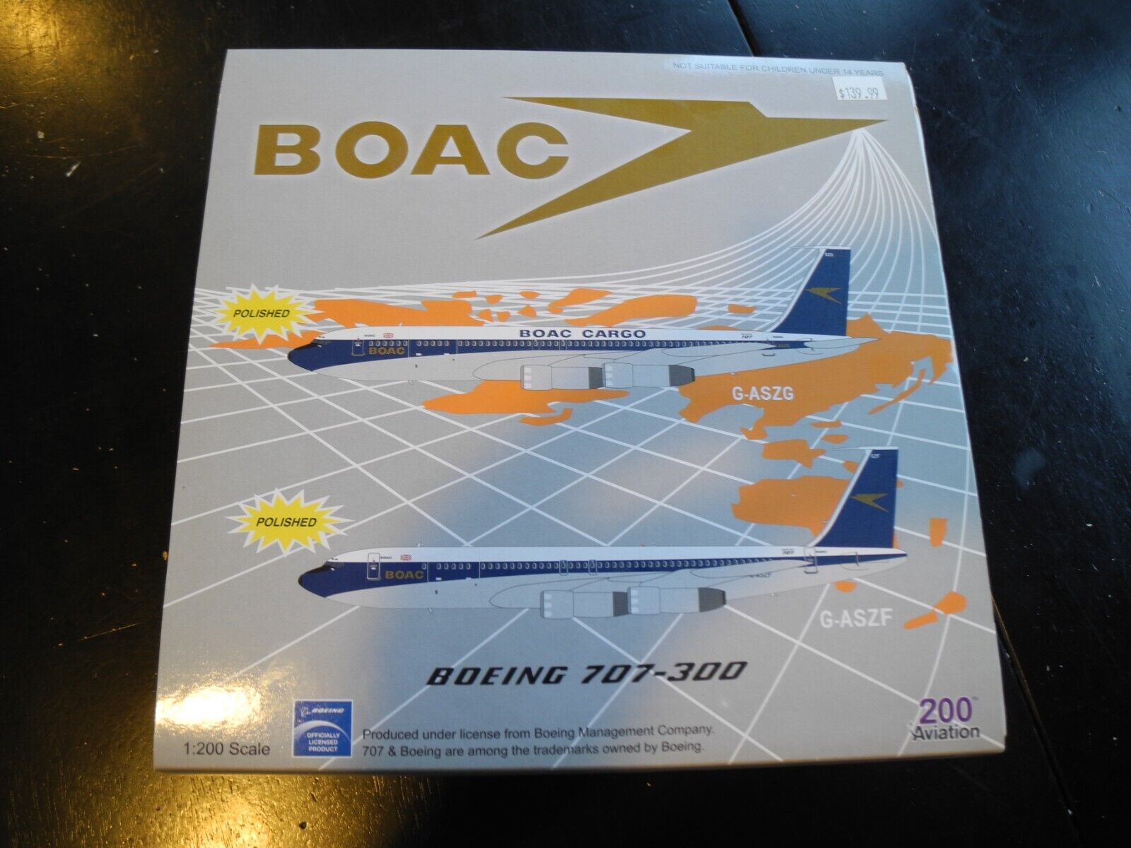 VERY Rare AVIATION 200 Boeing 707, BOAC, 1:200, MIB