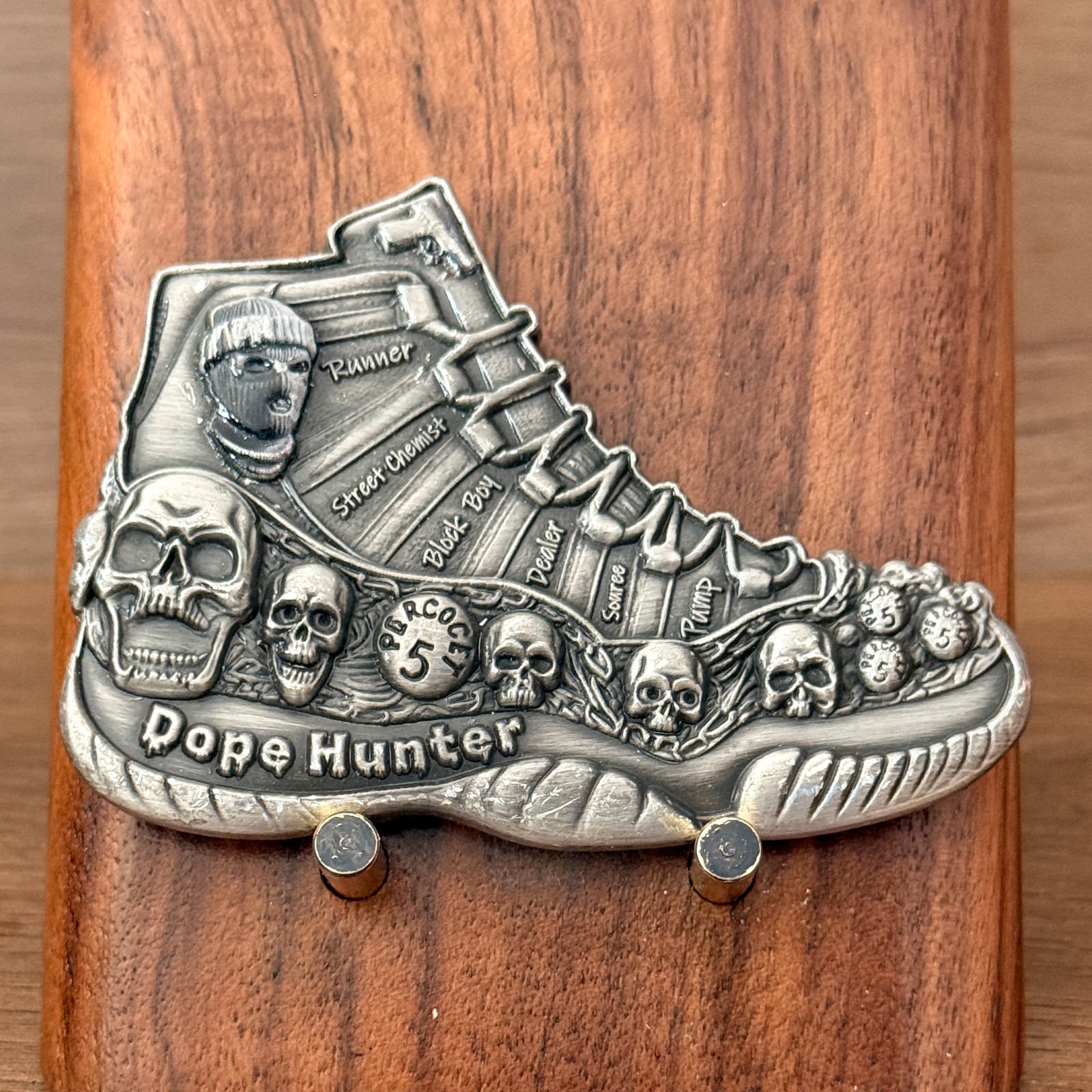 Dope Hunter Sneaker Shaped Challenge Coin  M#21