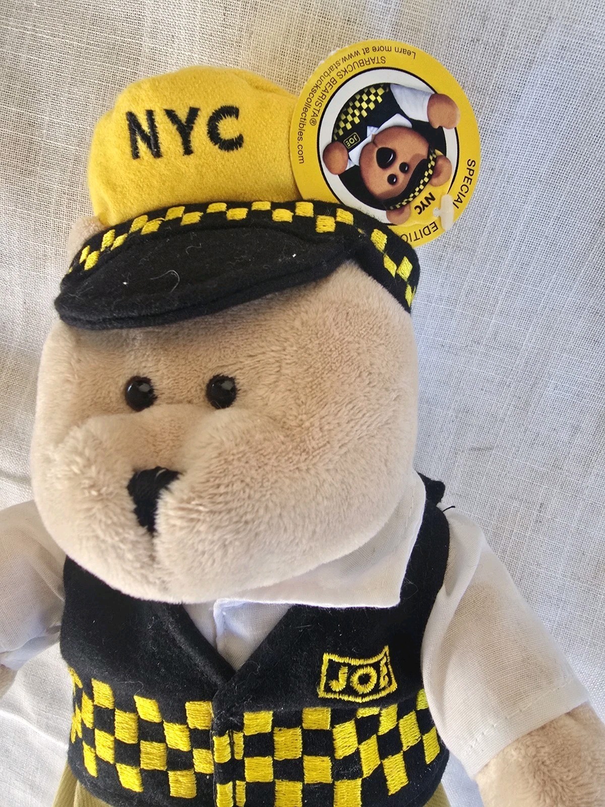 Starbucks Teddy Bear NYC Taxicab Co Special Ed 2005 Joe Cab Driver NEW