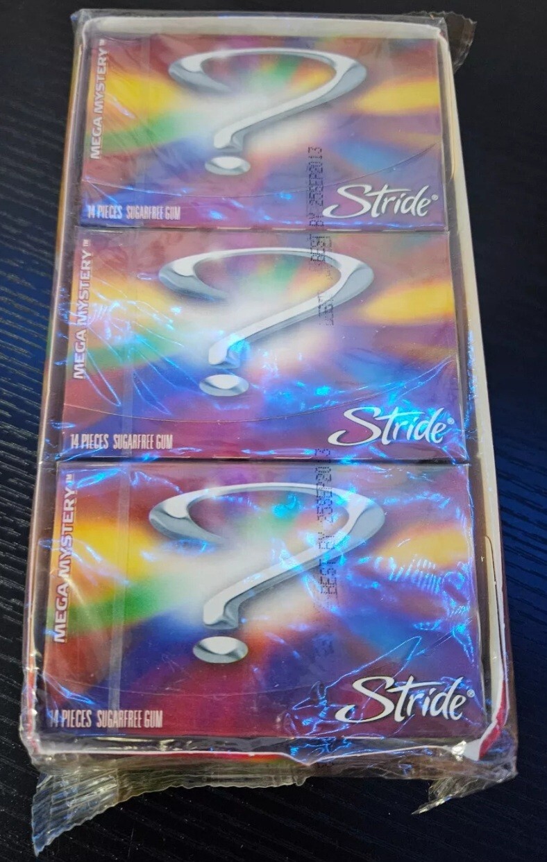 Stride Mega Mystery Gum DISCONTINUED Factory Sealed Case Expired 9/25/2013 RARE