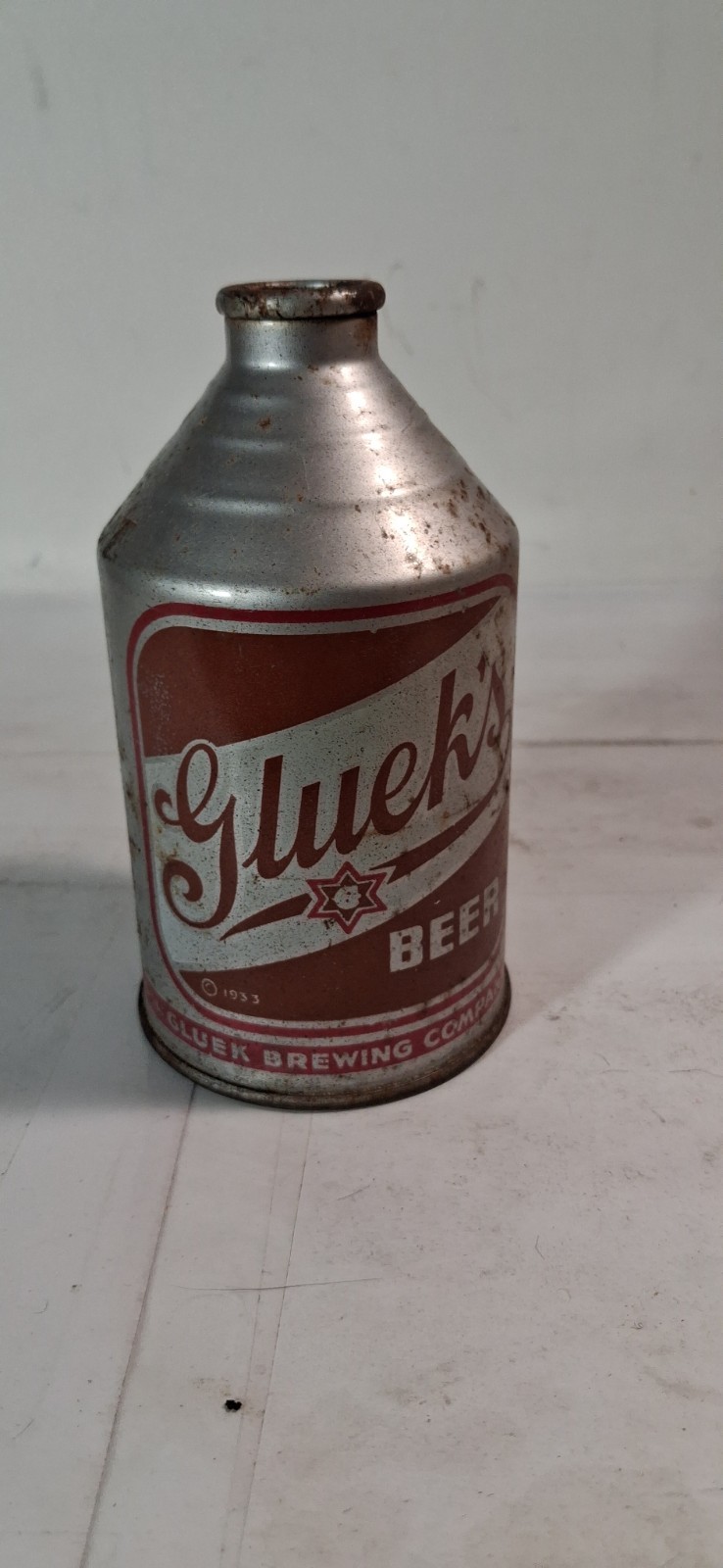 Glueks Crowntainer Beer Can Cone Top Can Gluek Brewing Co Minneapolis Mn