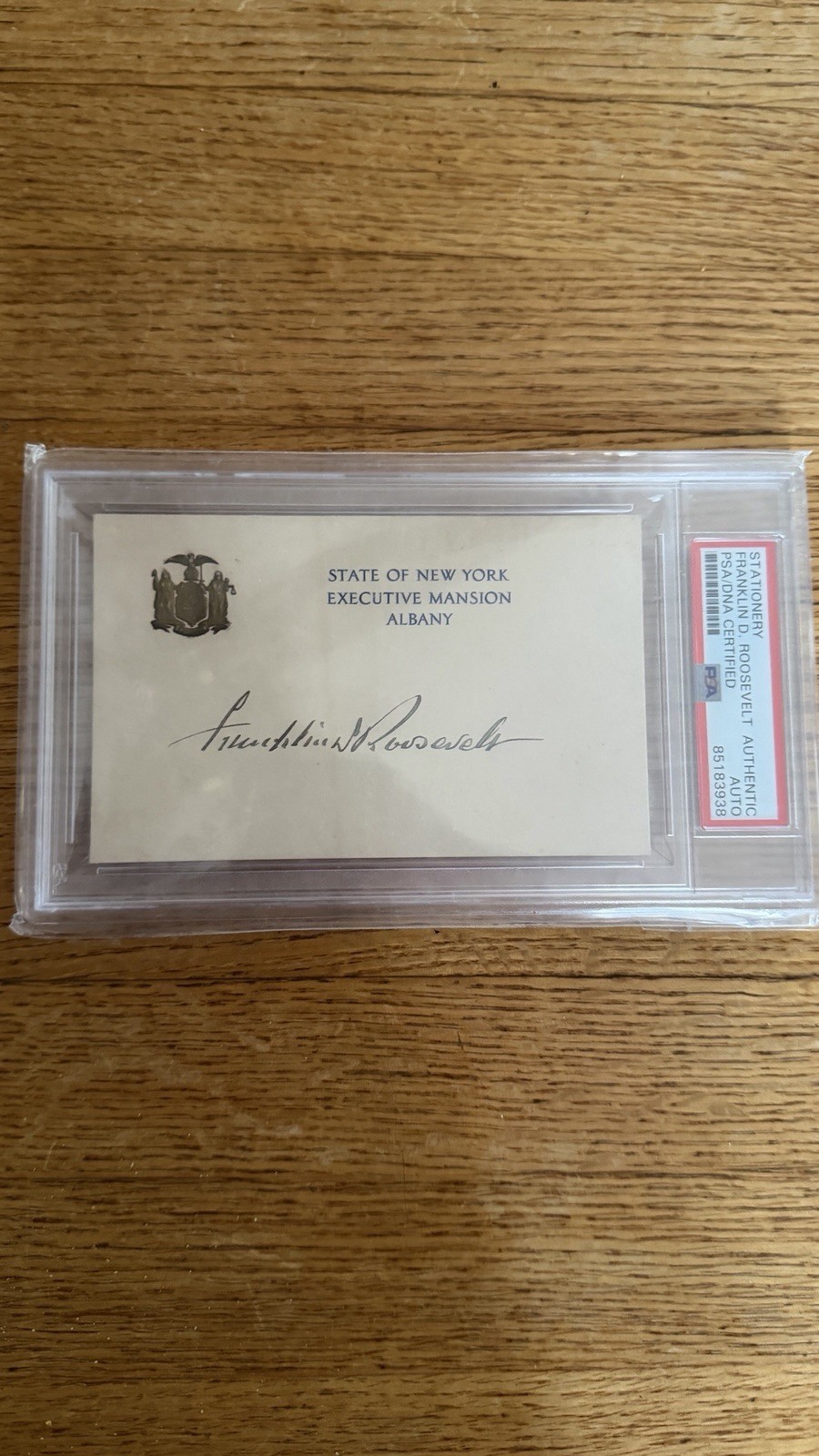 Franklin D. Roosevelt Signed Stationary PSA Certification Franklin D. Roosevelt Signed Stationary PSA Certification