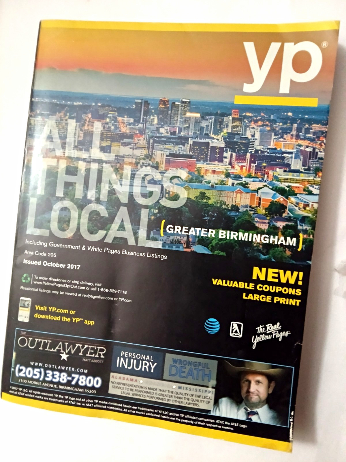 YP Yellow Pages Greater Birmingham AL Print Ad October 2017 Local Directory