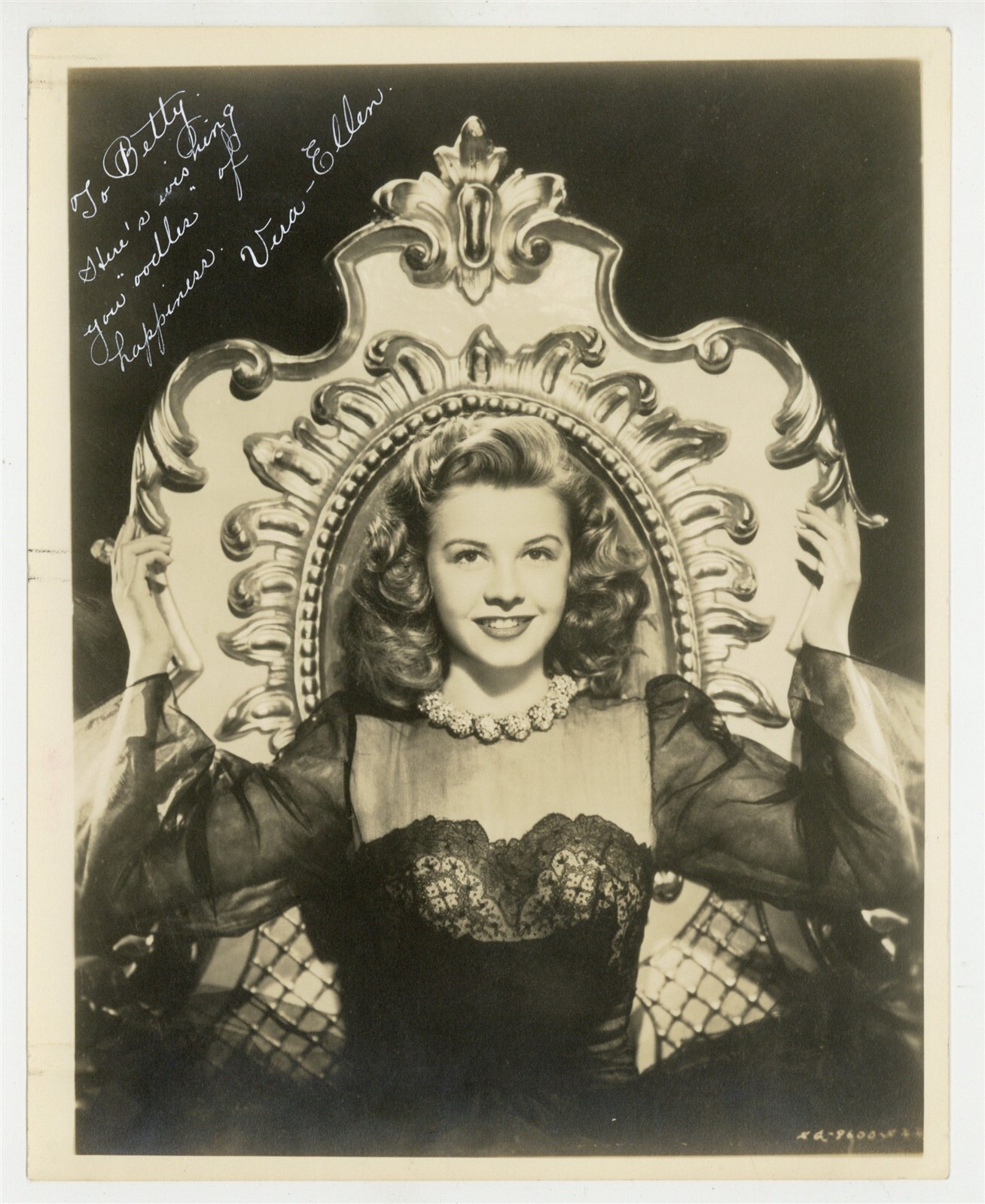 Vera Ellen 1945 Signed Inscribed 8x10 Actress Dancer Photo Portrait J14155 Vera Ellen 1945 Signed Inscribed 8x10 Actress Dancer Photo Portrait J14155