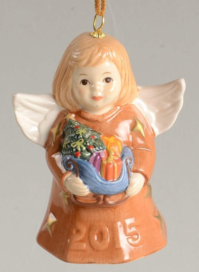 Goebel Angel Bell Ornament Angel With Sleigh - Carmel - With Box 40c 10579878