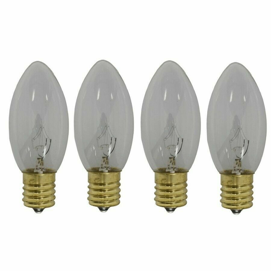 Sylvania- 4 Pack Outdoor Incandescent Clear C9 Sparkle Bulbs