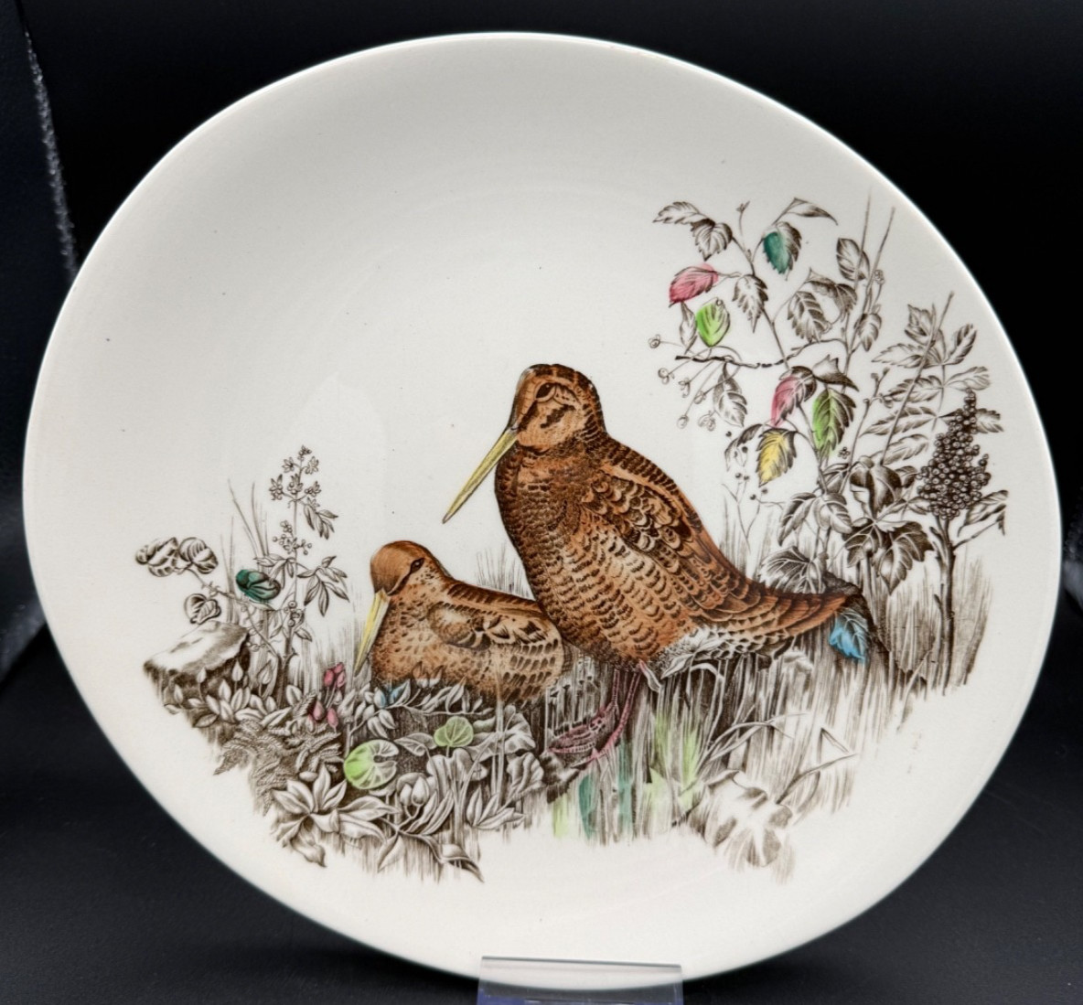 Vintage Oval Plate Johnson Bros Game Birds Woodcock