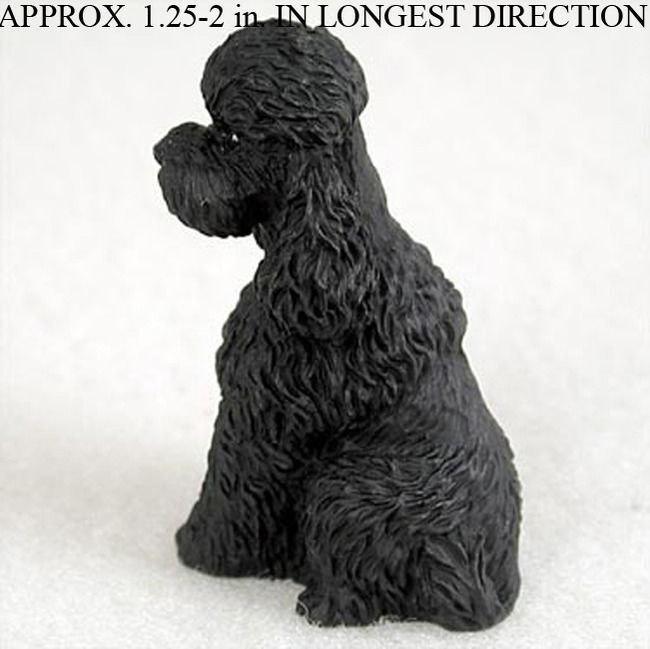Poodle Mini Hand Painted Figurine Hand Painted Black Sport