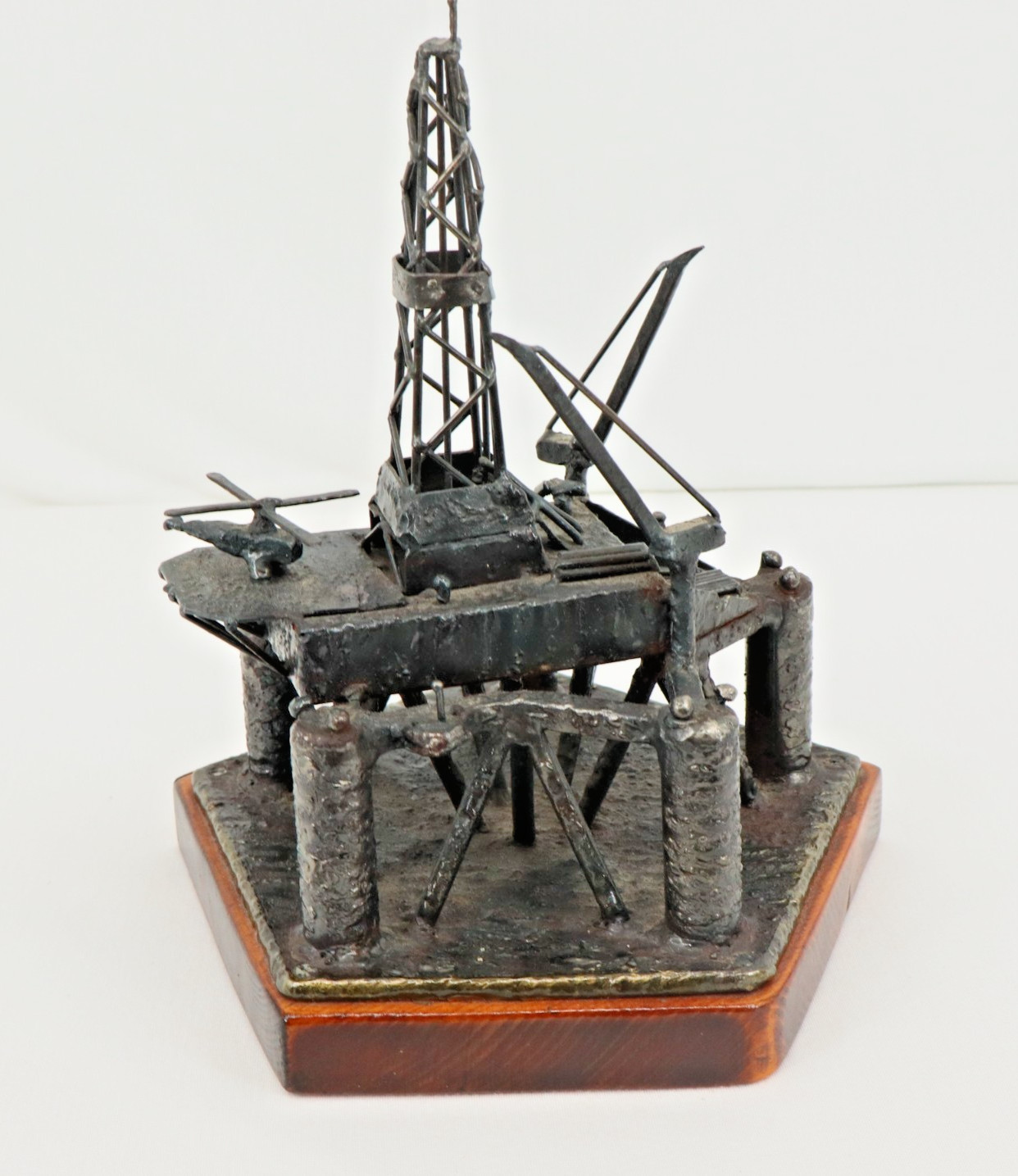 1975 Carl Andersen Alexander Kielland Oil Rig Model Norway Pentagon Class Bronze