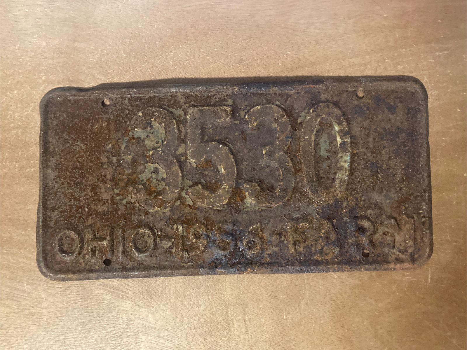 1956 Ohio License Plate Farm # 3530