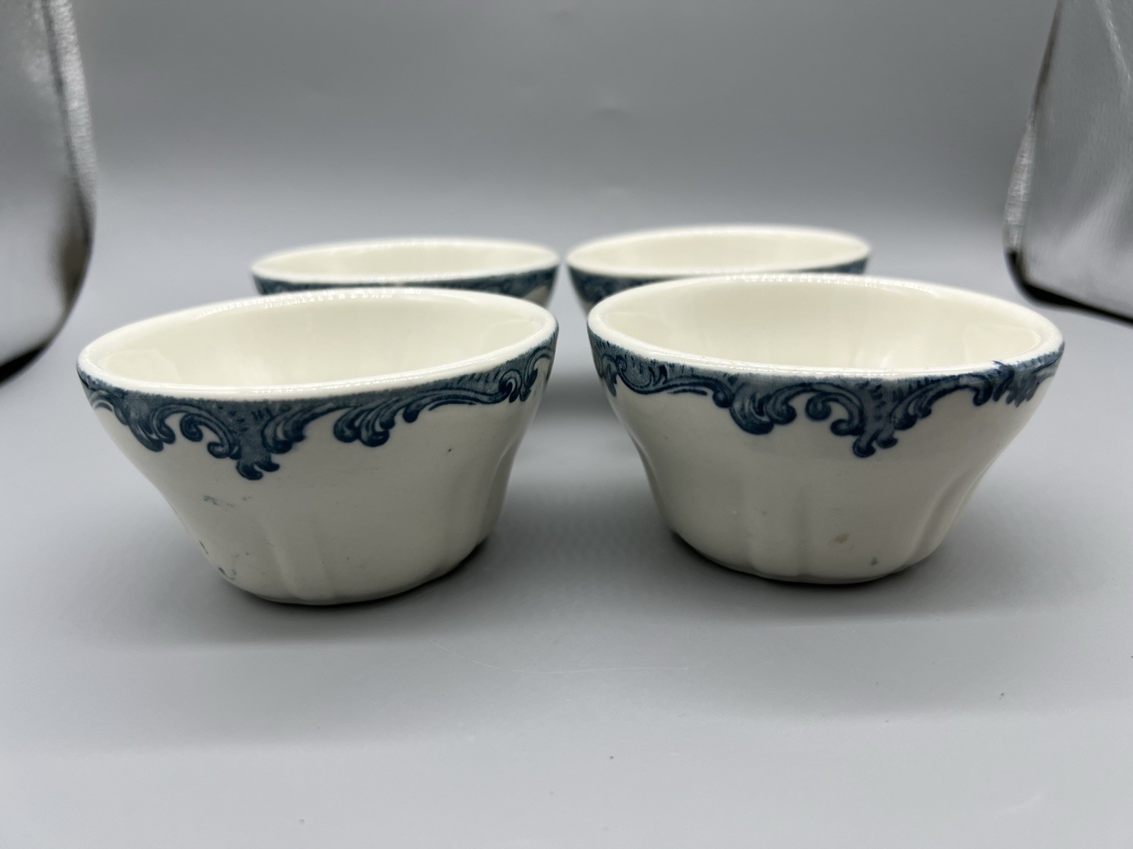 4 VTG UNION PACIFIC OVERLAND RR SCAMMELL'S TRENTON CHINA 4” SOUP BOWLS