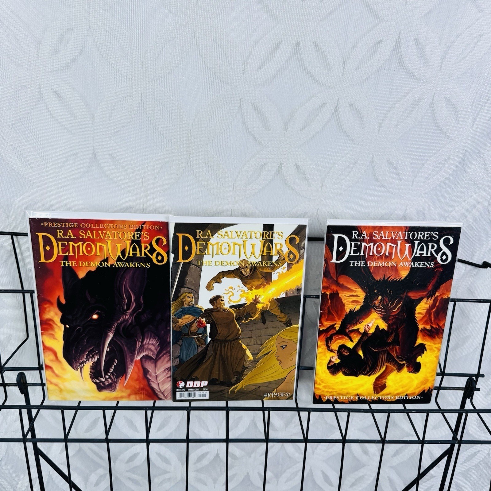 RA Salvatore's Demon Wars The Demon Awakens 1-3 Lot DDP 1st Print 2007 Prestige