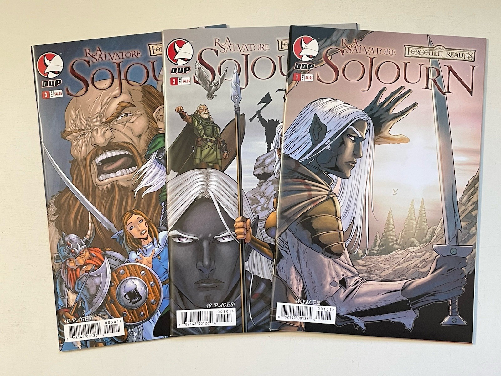 DDP DEVILS DUE Comics FORGOTTEN REALMS SOJOURN COMPLETE SET 1-3 DRIZZT VFNM 2006