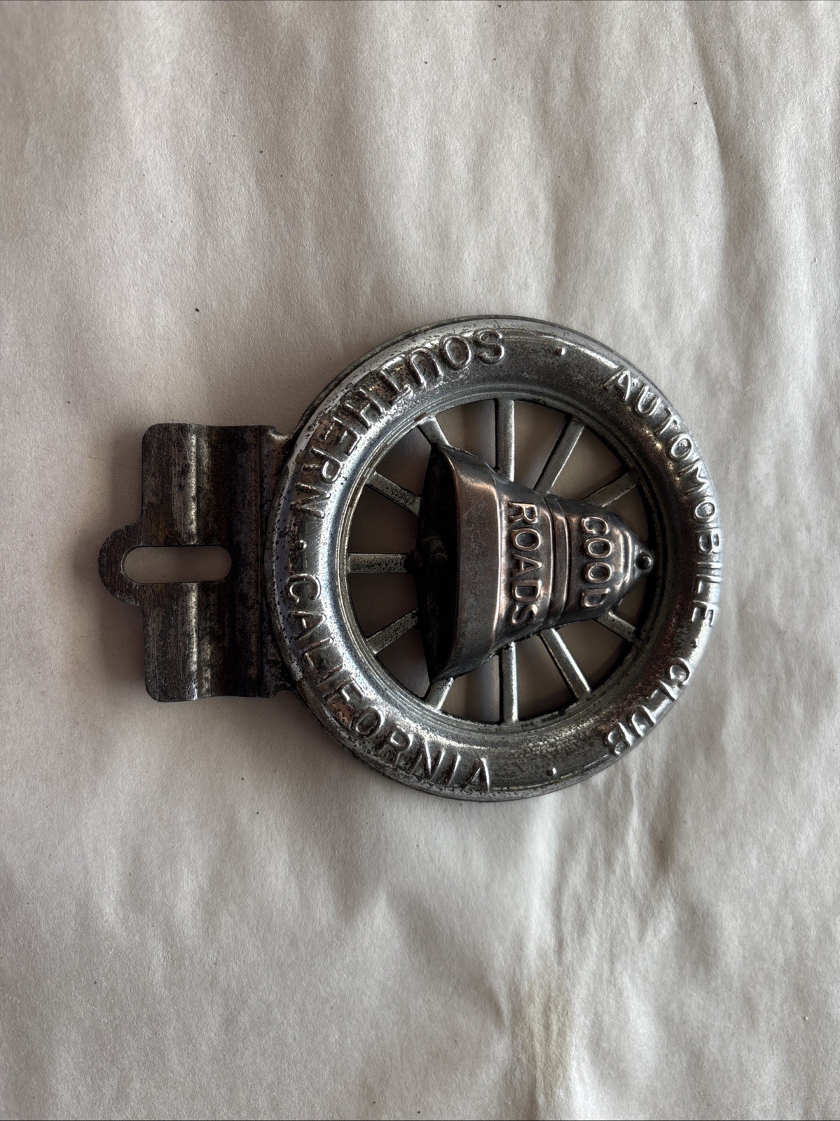 Original Automobile Club Of Southern California License Plate Topper Vintage
