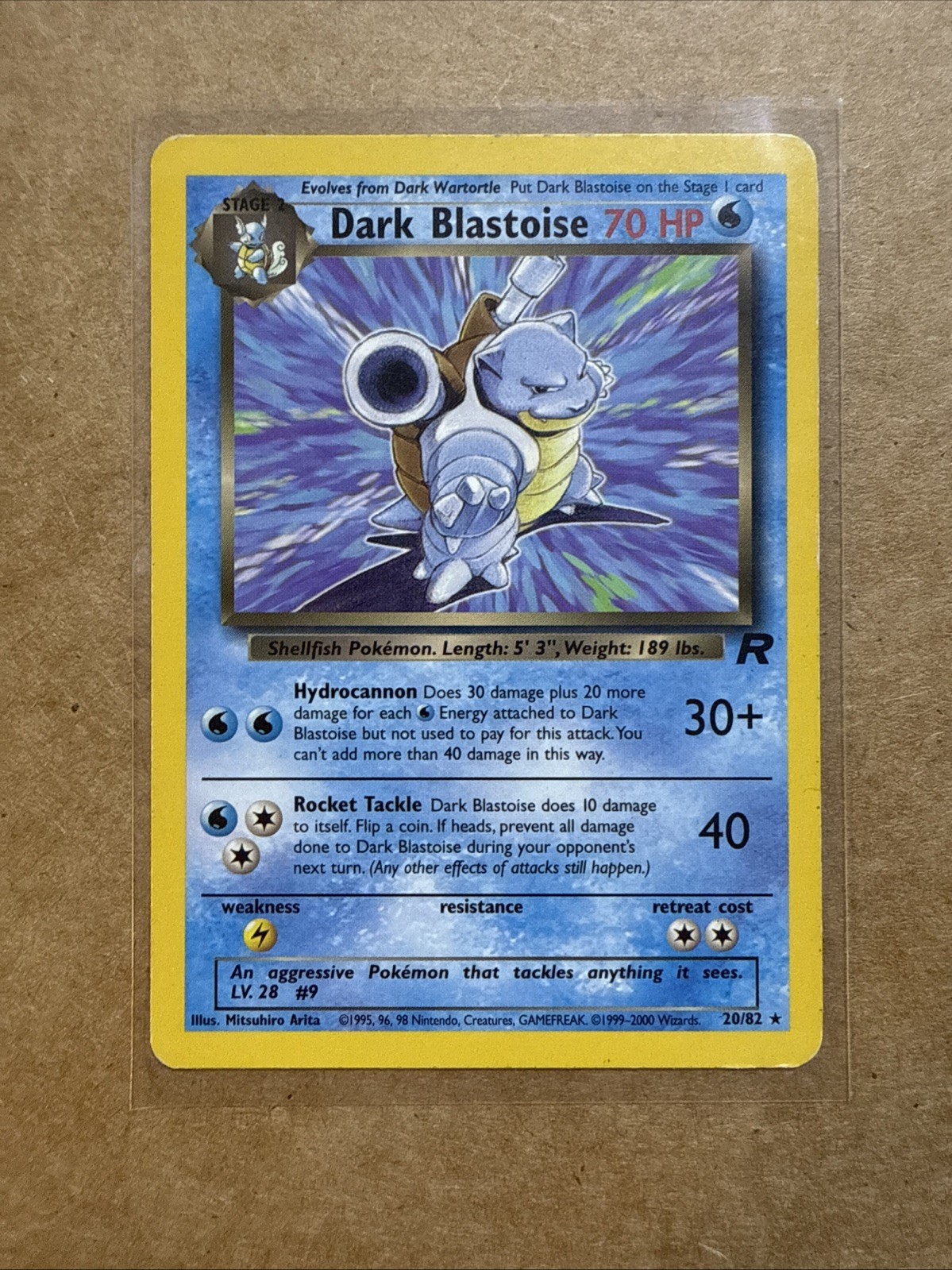 Dark Blastoise 20/82 - Pokemon Team Rocket - RAW - Comes W/ Sleeve & Top-loader Dark Blastoise 20/82 - Pokemon Team Rocket - RAW - Comes W/ Sleeve & Top-loader