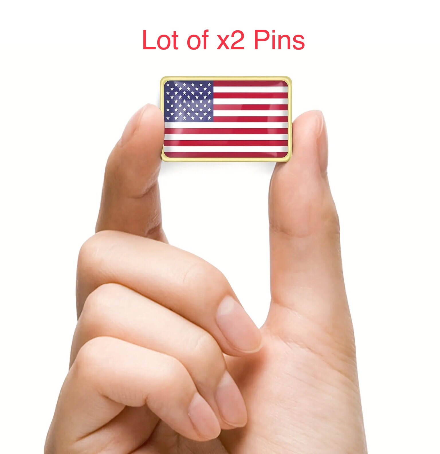Lot x2PCS AMERICAN FLAG LAPEL PIN USA PATRIOTIC PRESIDENT ELECTION VOTE MILITARY