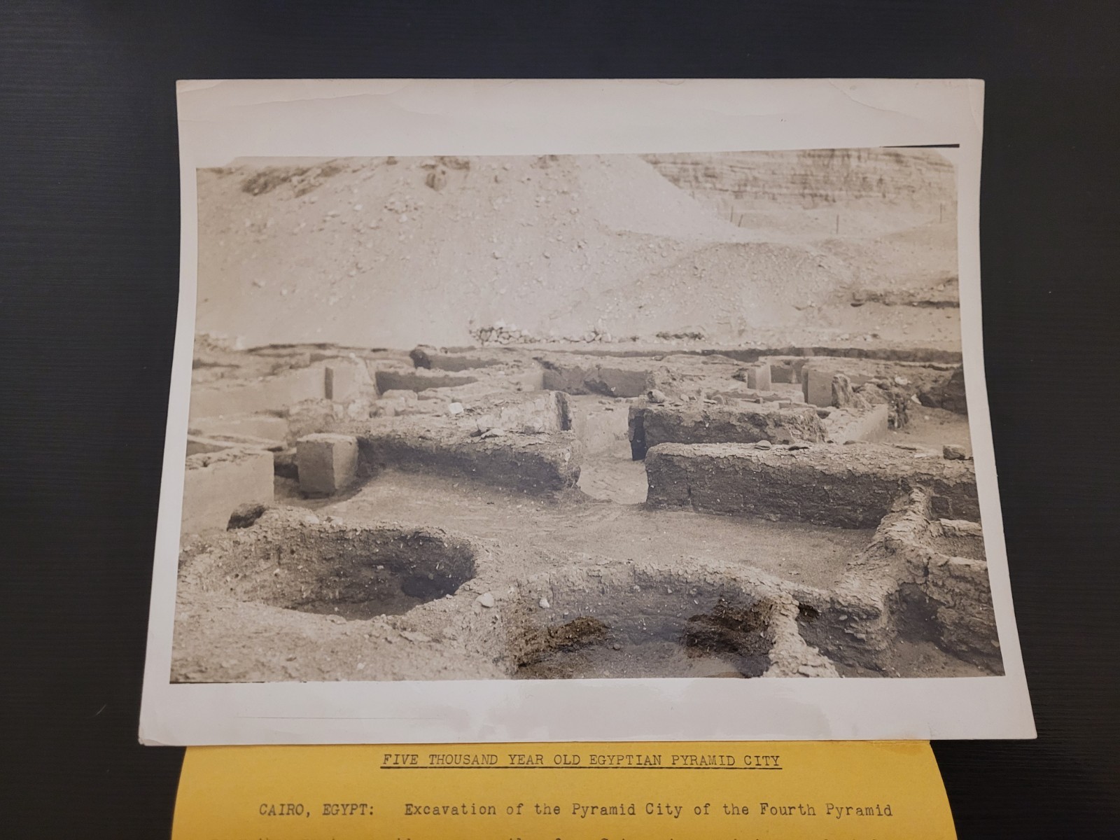 1933 Cairo Egypt Excavation Photo Dr. Selim Hassan Pyramid City Giza Tomb 8x10