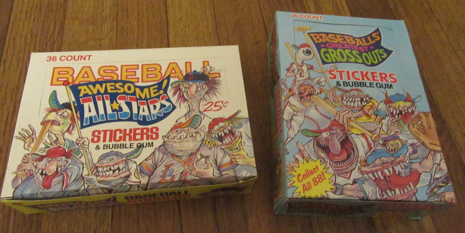 1988 Leaf Awesome All Stars & Baseball's Greatest Grossouts 36 Count Box Lot New