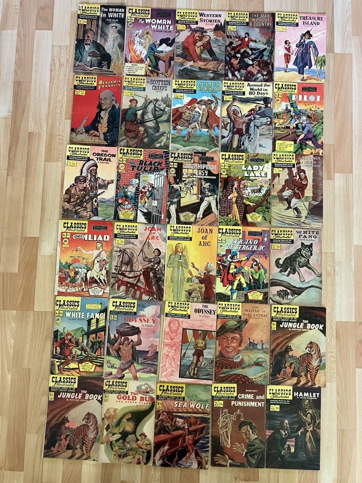 LOT OF 30 VINTAGE CLASSICS ILLUSTRATED COMIC BOOKS BOOK #61-99 NICE